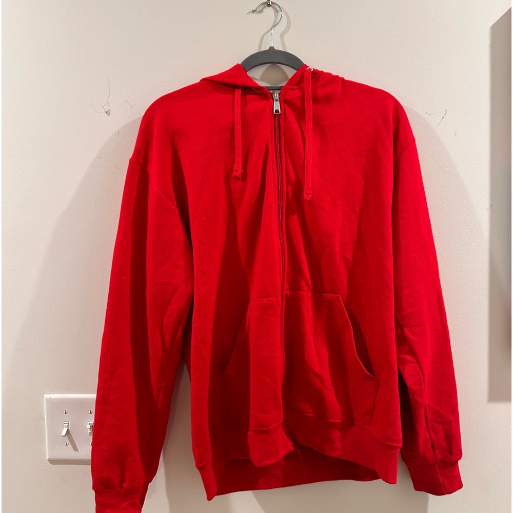 Red Blank Zip Up